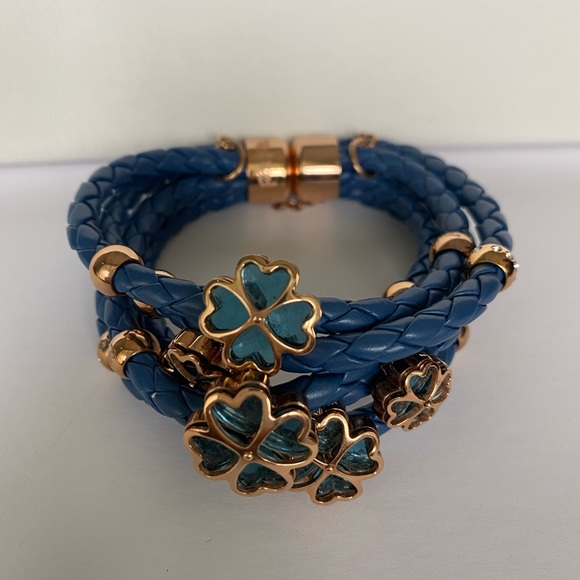 Folli Follie Elements Leather Bangle Bracelet - Picture 2 of 7